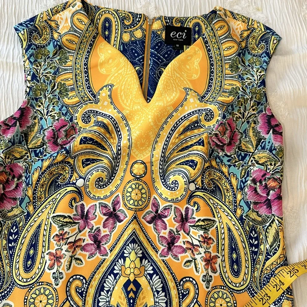 Eci Paisley Pencil Dress - Image 7