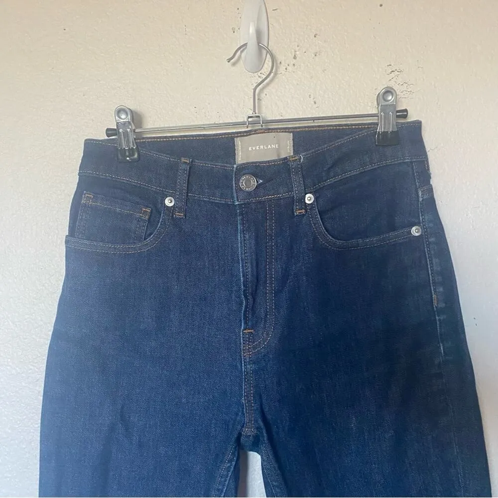 Everlane The Authentic Stretch High Rise Skinny Dark Wash Denim Jeans Size 27 - Image 4