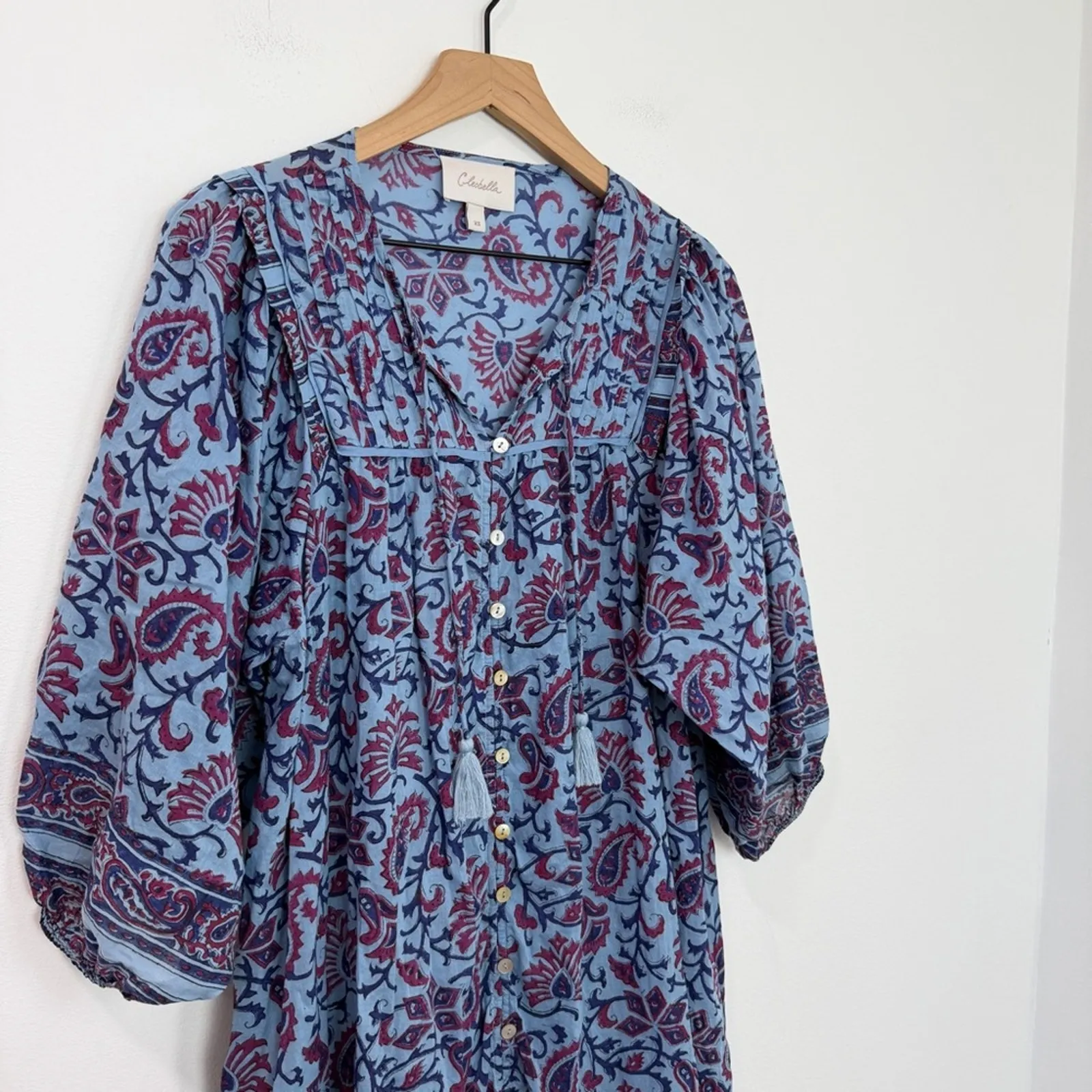 Cleobella Cade Mini Dress Delhi Print size XS bohemian boho - Image 3