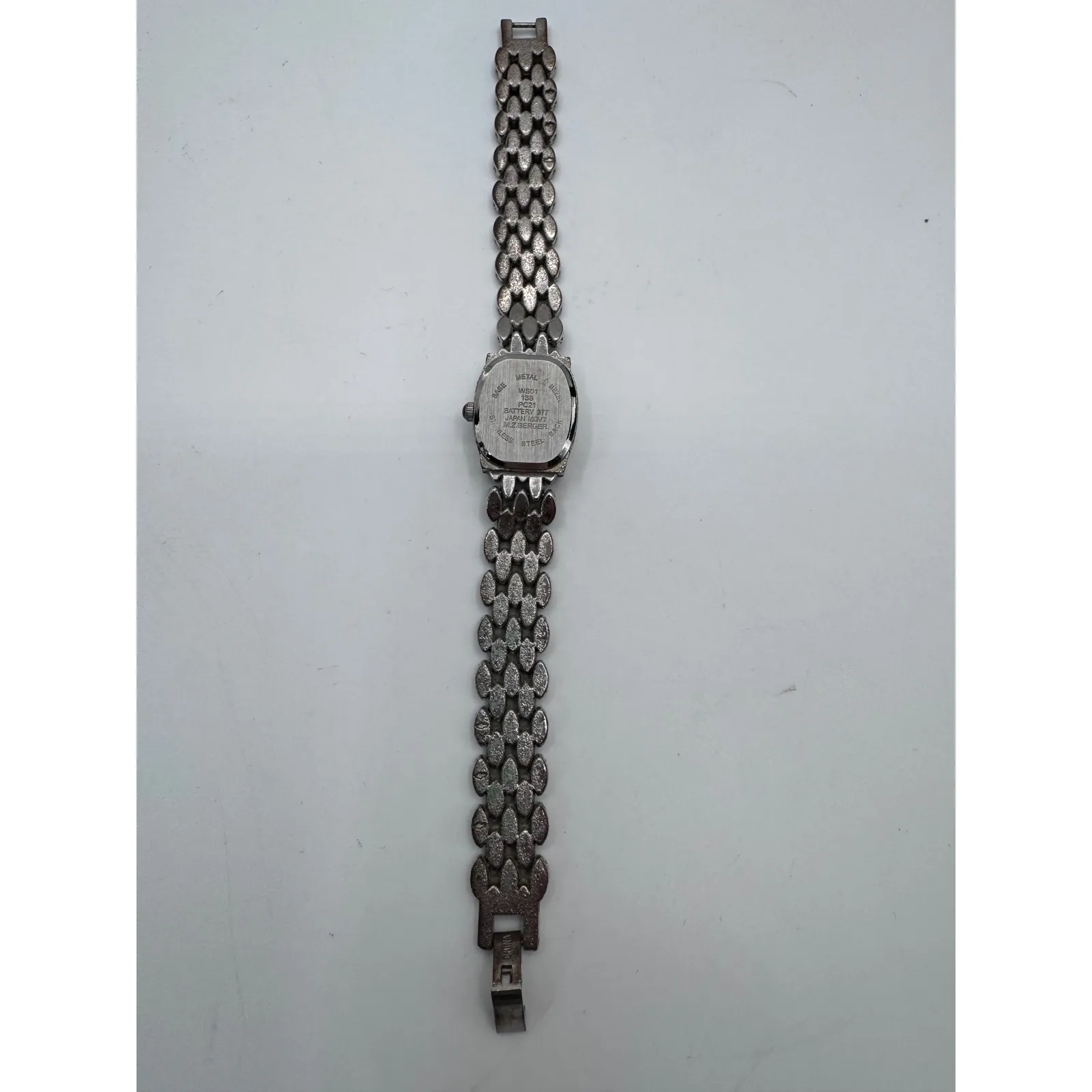 Miz Berger Women's Marcasite Style Quartz Bracelet Watch Silver Tone - Image 6