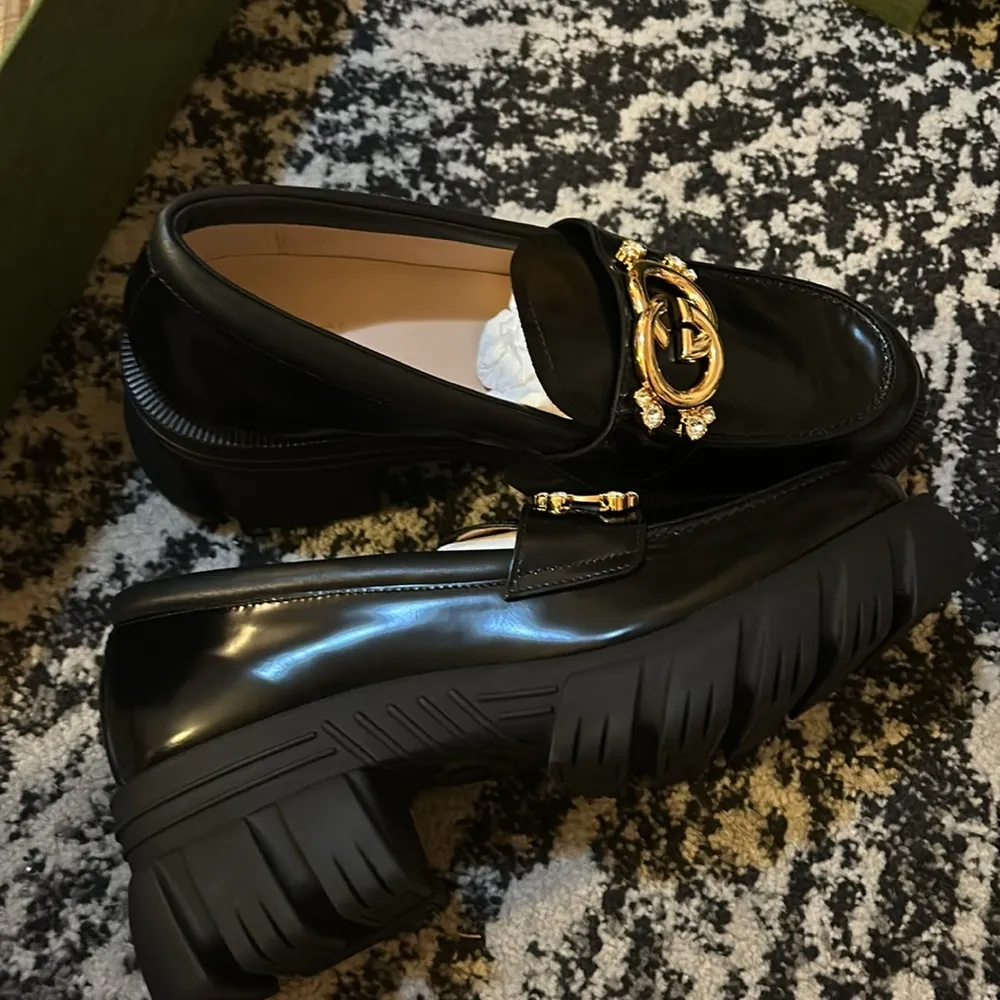 Gucci Lug Sole Interlocking G Loafer Size 41 - Image 4