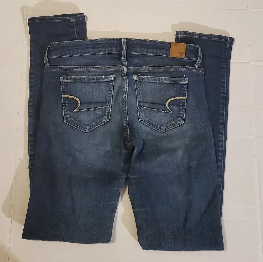 American Eagle Womens Dark Wash Skinny Jeans 6 - Image 7