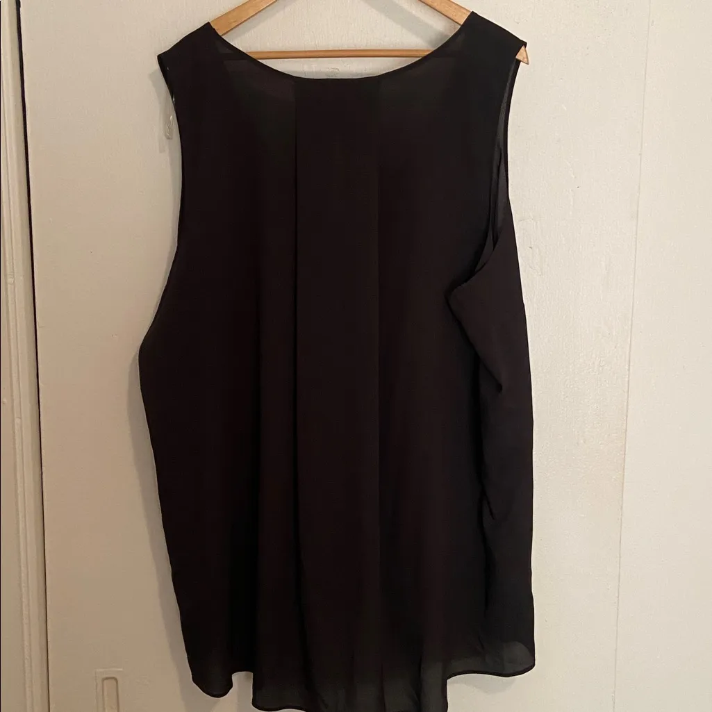 Bisou Bisou Black Ruffled Tank Blouse - Image 4