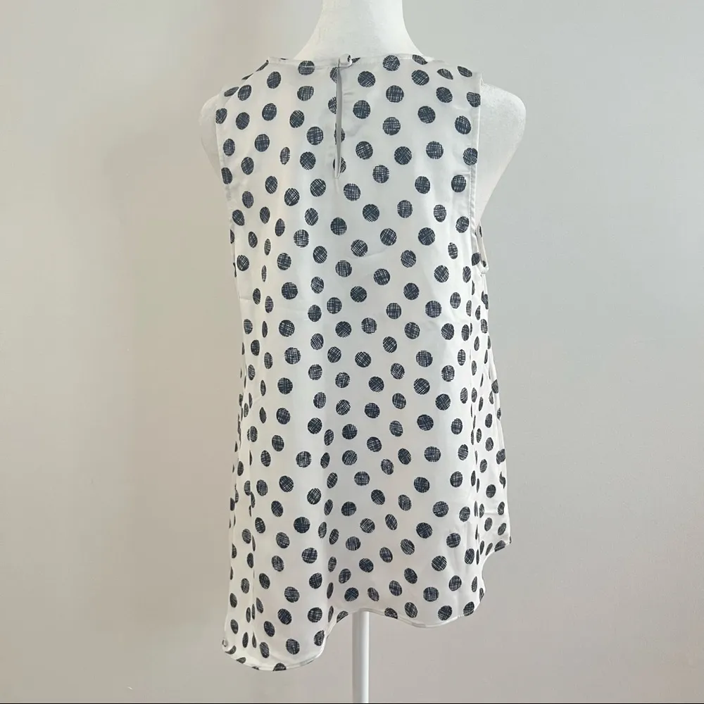 ANTHROPOLOGIE HUTCH Polka Dot Asymmetrical Blouse - Image 4