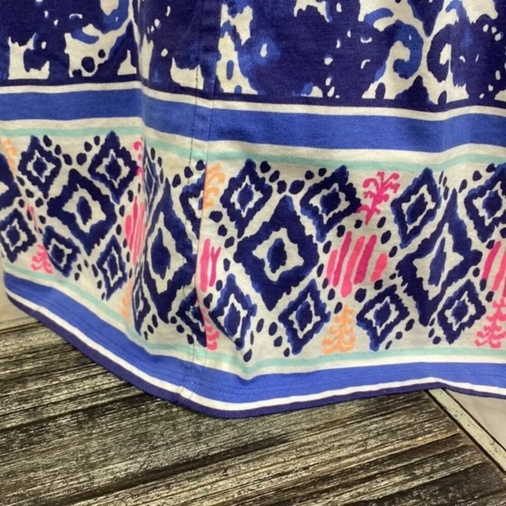 Lilly Pulitzer Blue & White Ocean Ridge 3/4 Sleeve Mini Dress XS - Image 7
