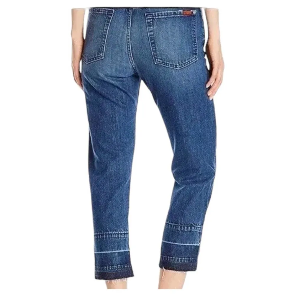 7 For All Mankind Jeans Womens 26 1984 Boyfriend High Waist Cropped Vintage Blue - Image 16