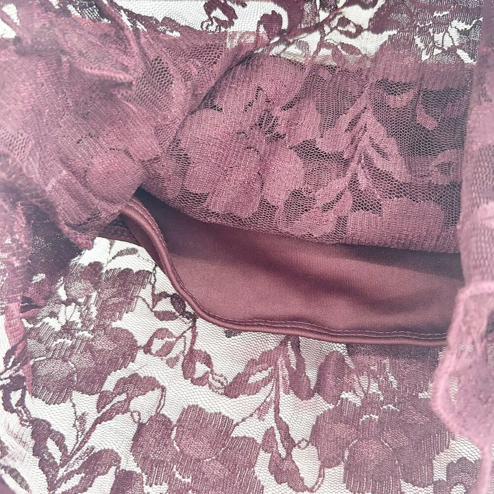 Urban Outfitters UO Urban Renewal Remnants Y2K Witchy Lace Asymmetric Tube Top L - Image 6