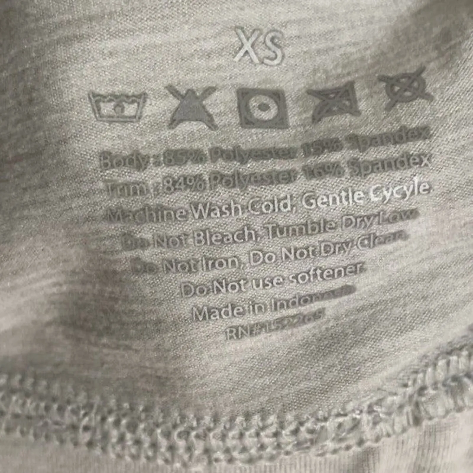 X By Gottex New XS Gray Heather Racerback Peephole Sports Bra - Image 7