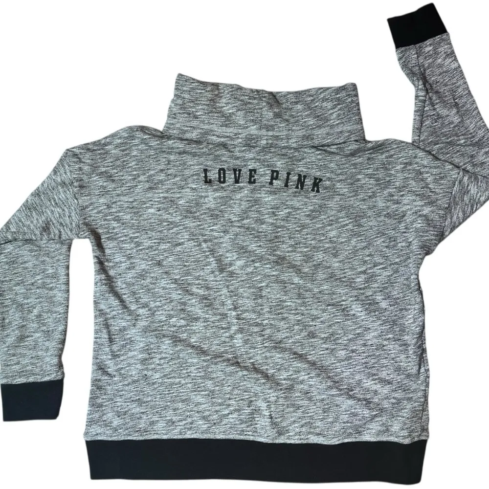 Victoria's Secret PINK Streetwear Funnel Neck 3/4 Sleeve Sweatshirt L Athleisure - Image 4