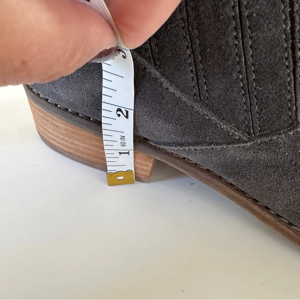 Dolce Vita Talsie Anthracite Suede Ankle Booties Size 9 - Image 11