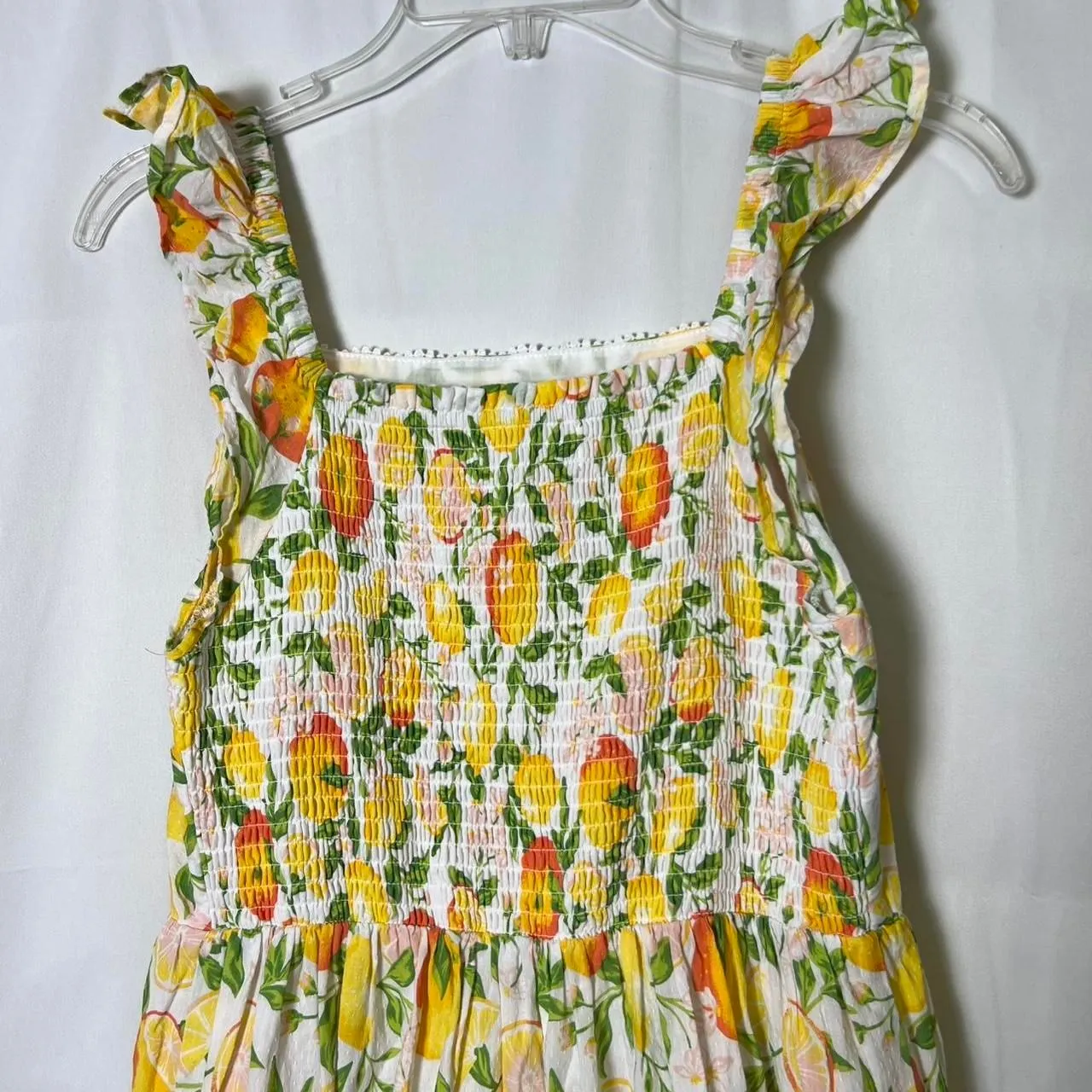 Rachel Zoe Lemon Print Tiered Sundress size 4 cottagecore maxi - Image 5