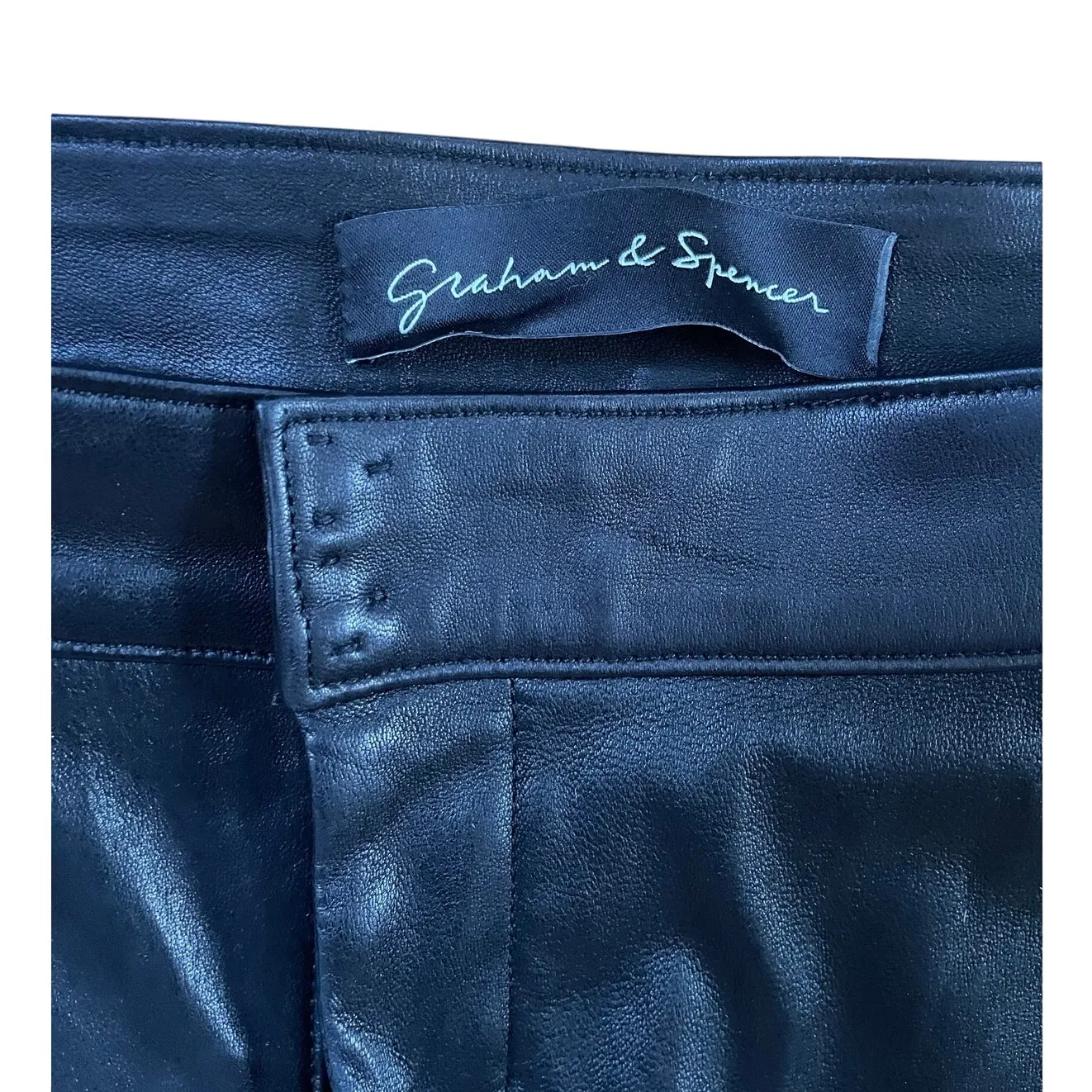 Graham & Spencer Suede Leather Riding Pants Women’s Size 4 Black Equestrian Chic - Image 3