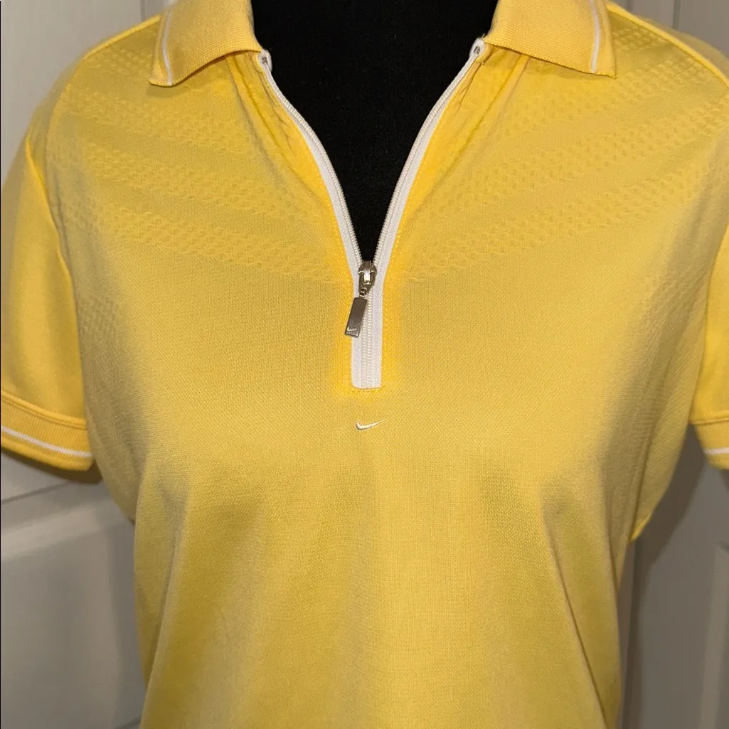Nike Yellow Women's Short Sleeve Polo - Image 3