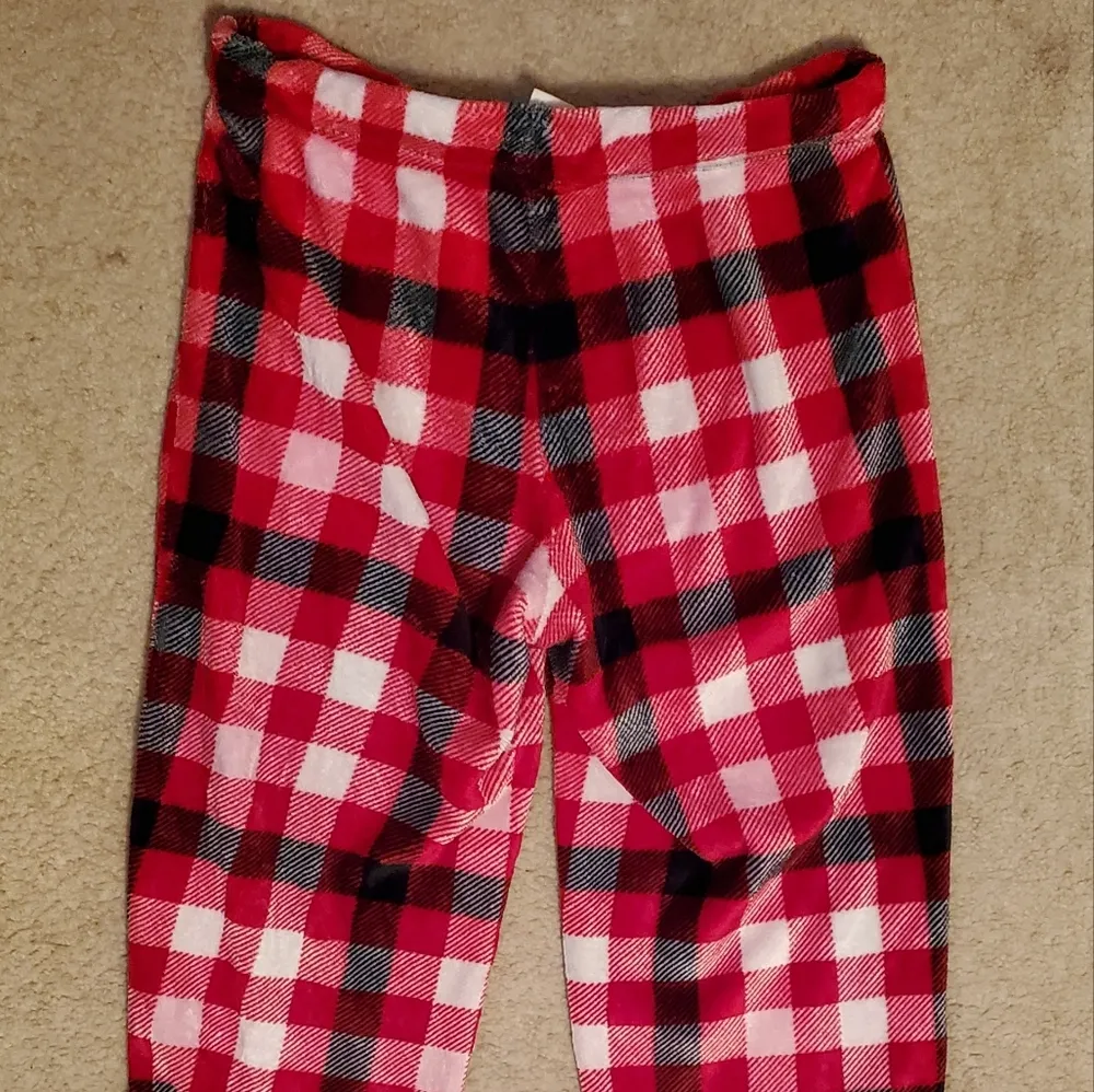Red, White, and Black Plaid Pj Pants - Image 2