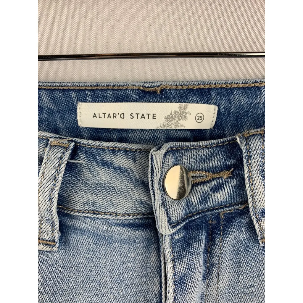 Women's Altar State Blue Ripped Jeans Size 25 - Image 7