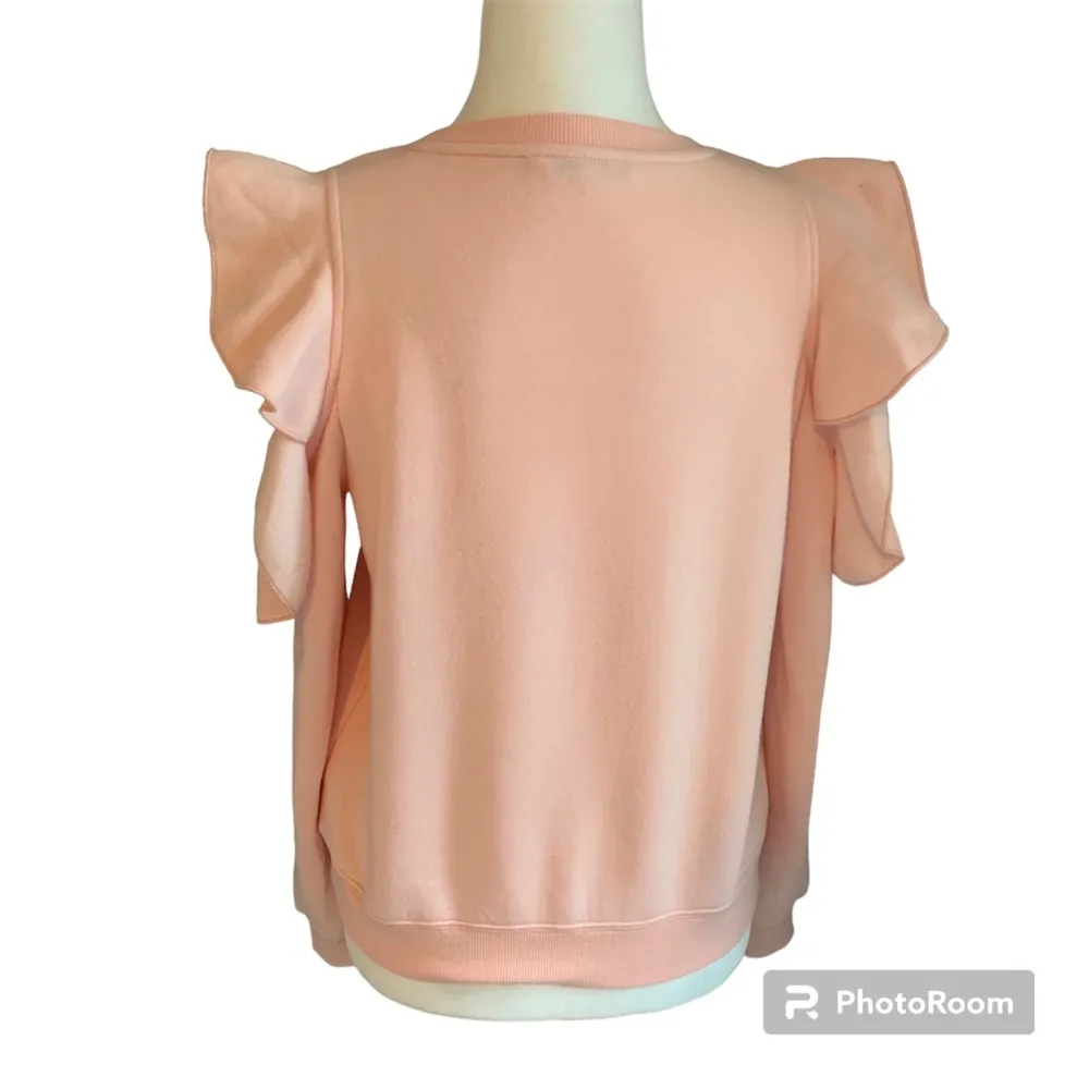 Rebecca Minkoff | Gracie Blush Pink Cold Shoulder Ruffle Sweater Size Small - Image 4