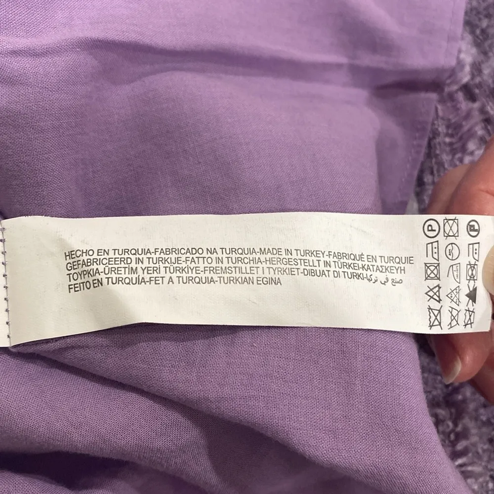 Zara Purple Tweed Double Breasted Rhinestone Button Dress Size Small - Image 10