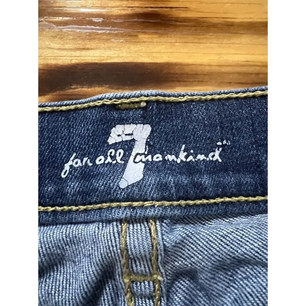7 For All Mankind The Skinny Jeans Size 28 Blue Denim Pants Size 28 Preppy Party - Image 6