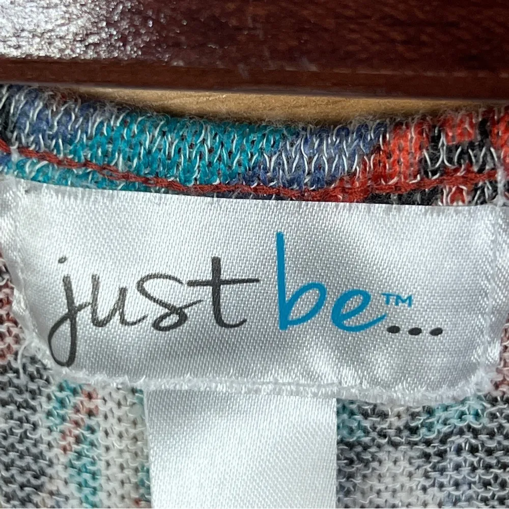 Just Be Size Medium Tribal Print Multicolored Tank Top w/Lace on the Hem - Image 4