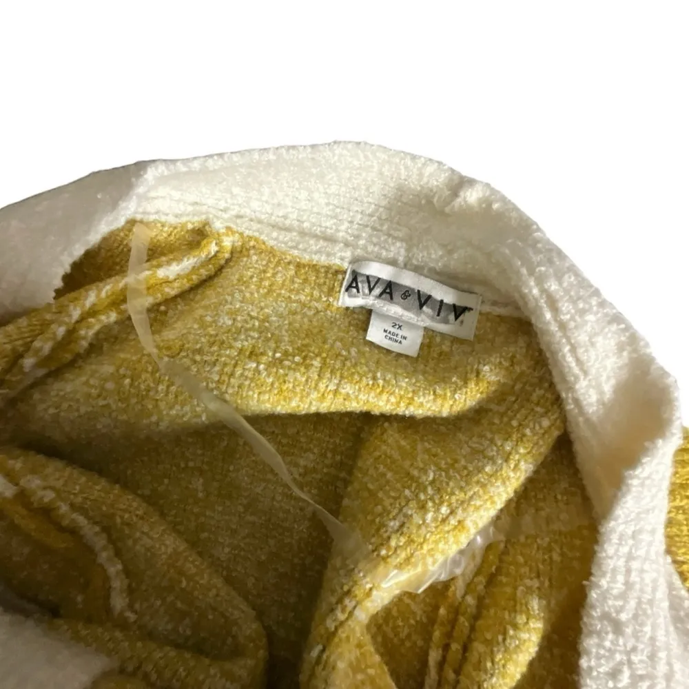 Ava & Viv Geometric Open Front Plus Size Duster Cardigan Nwot - Image 15