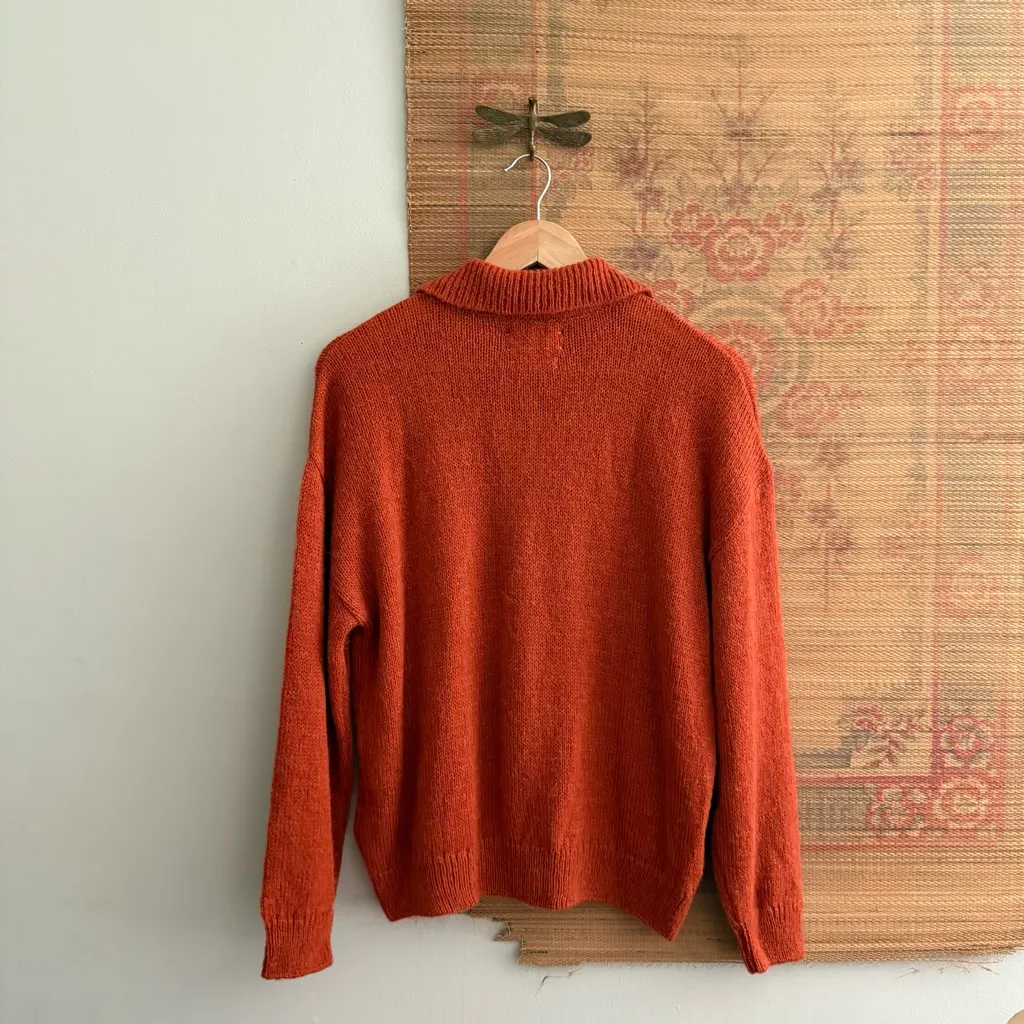 The Animals Observatory Raven Alpaca Knit Oversized Sweater Orange - Image 10