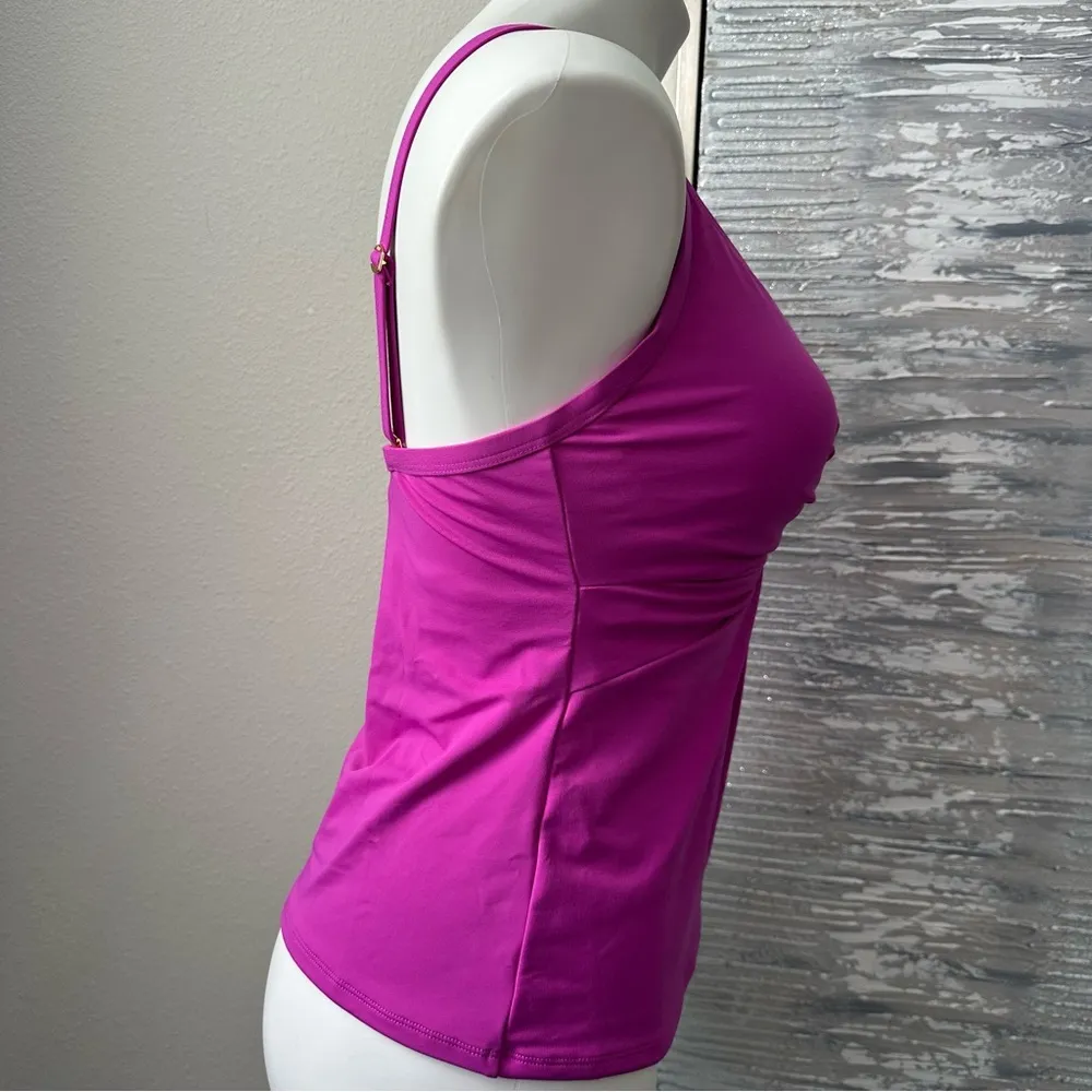 Bleu Rod Beattie Lets Get Twisted Ruched Tankini Top Size 8D - Image 9