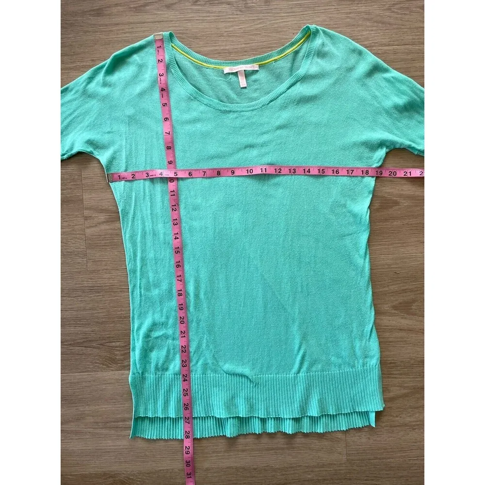 Victoria’s Secret women’s long sleeve knit sweater cotton y2k size Medium Green - Image 6