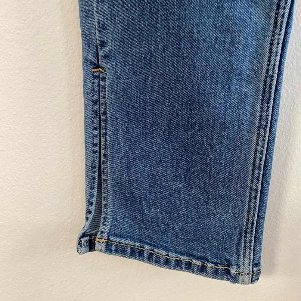 Zara High Rise Side Slit Jean 2 Blue - Image 4