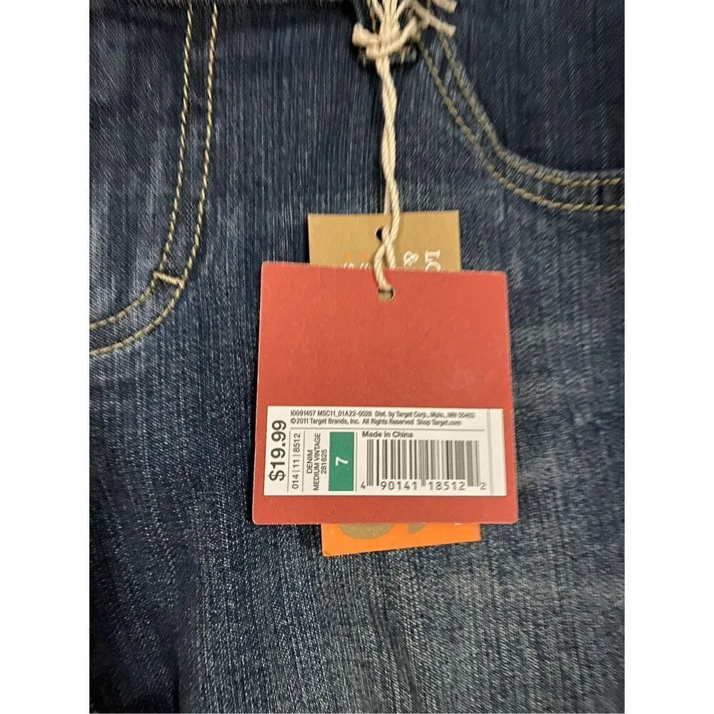 Mossimo Supply Co Medium Wash Denim Bermuda Shorts Size 7 NWT Blue - Image 3