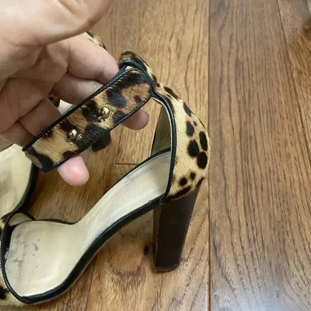 J CREW COLLECTION Lanie Calf-Hair Stacked Heel Shoe 7 - Image 5