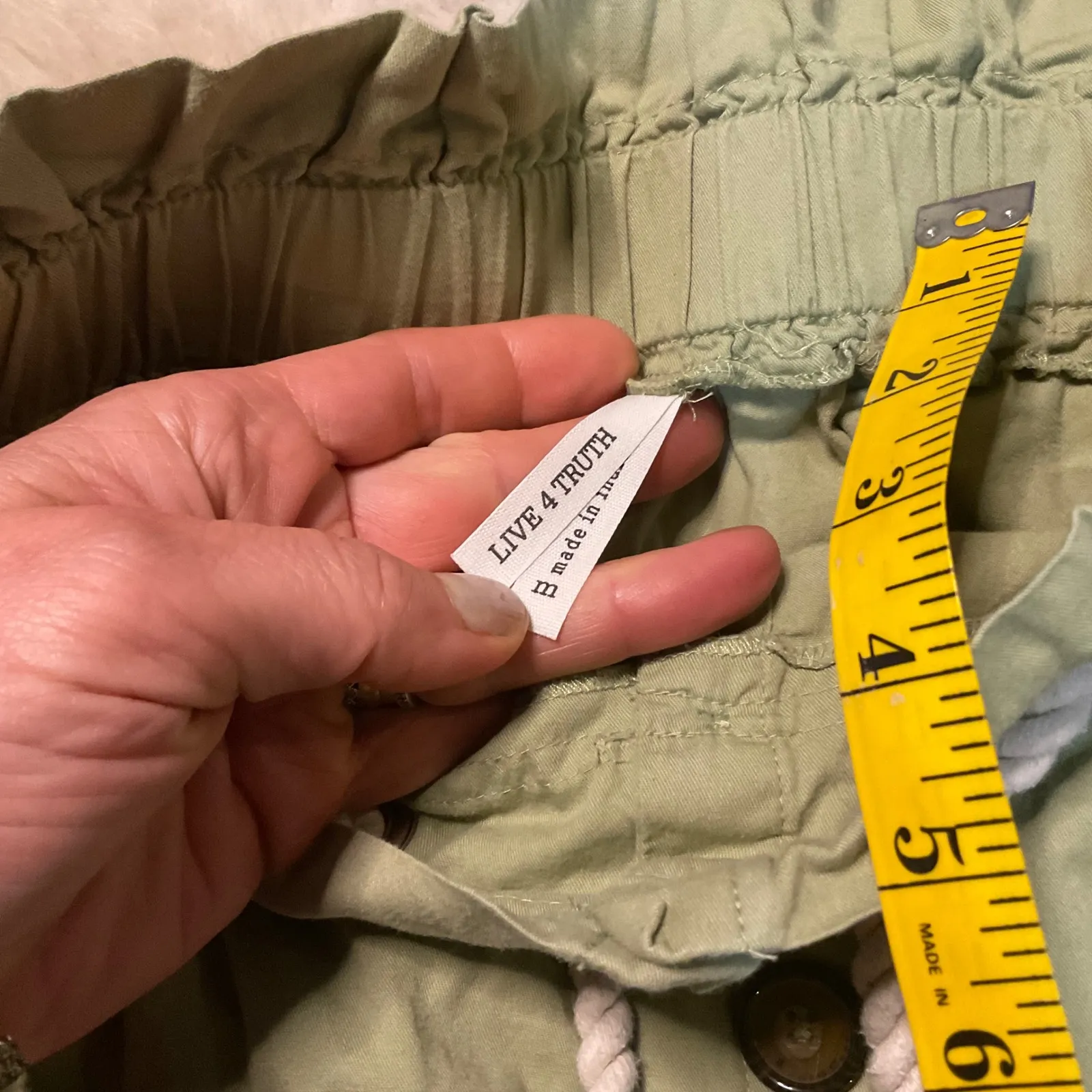 Live 4 Truth Skirt Green Medium 100% Cotton Made In India Pocket‎ Midi - Image 5