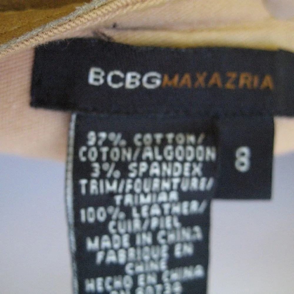 BCBGMAXAZRIA Tan Mid Rise Pants - Image 8