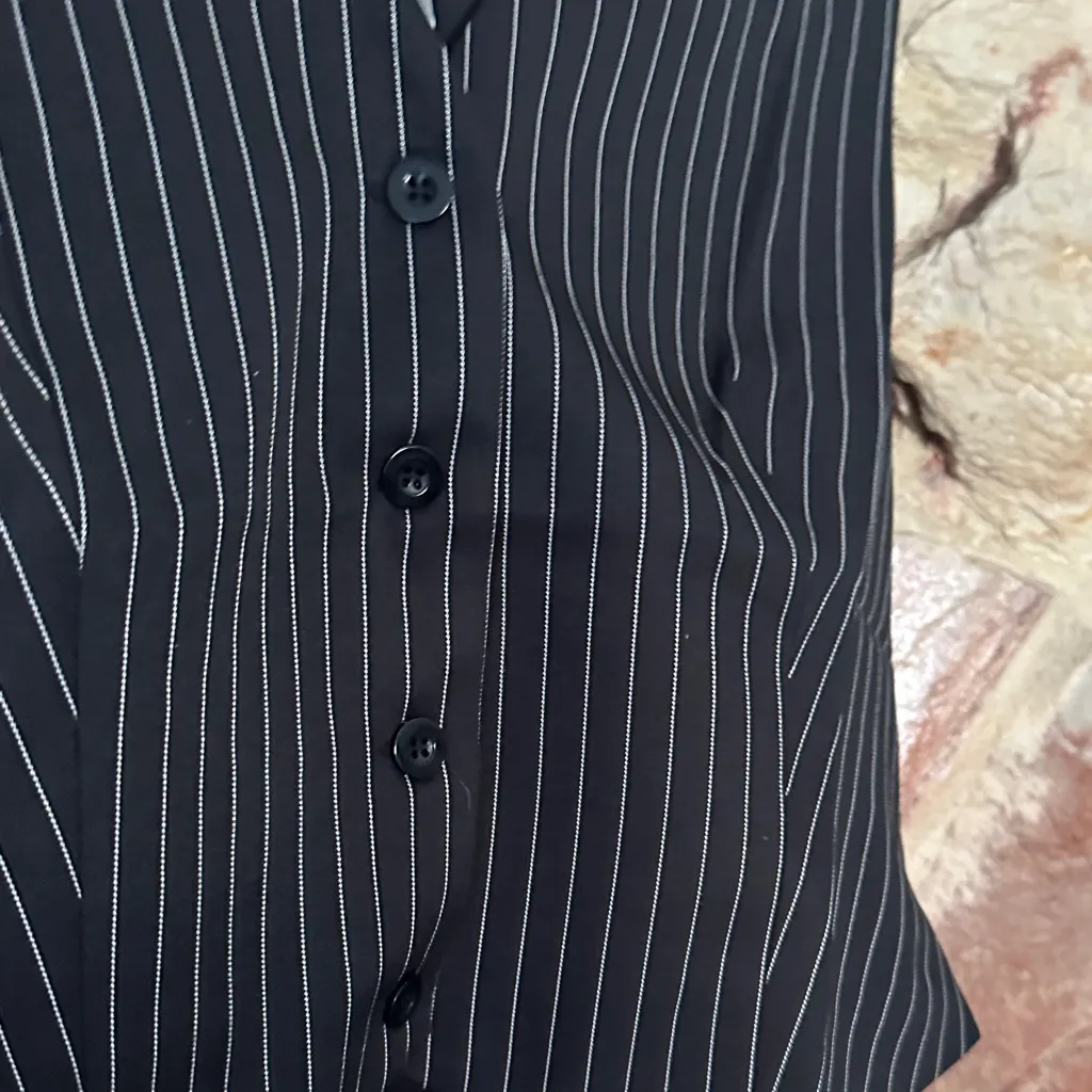 Commense Relaxed Striped Suit Pants Set size medium Black - Image 7