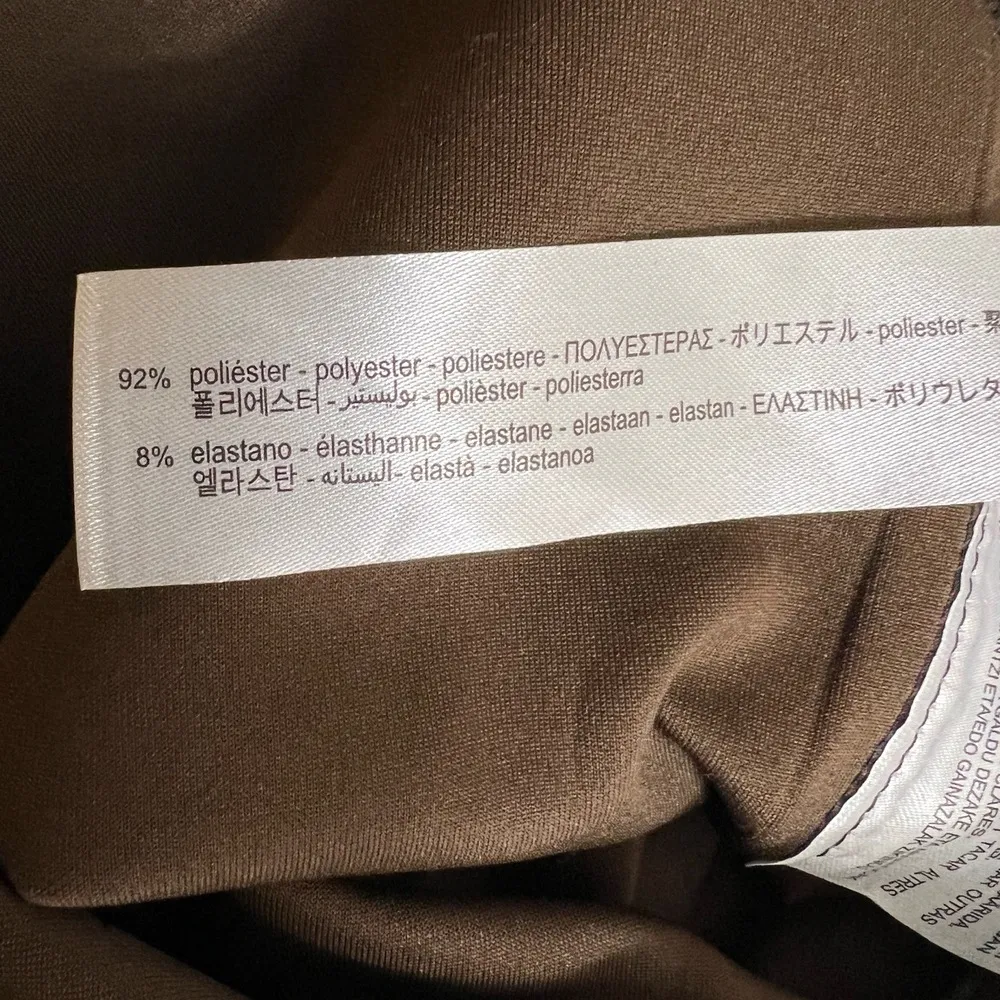 Zara Pants Leopard Print High Waist Suede Like Feel Stretch Glam Medium - Image 6