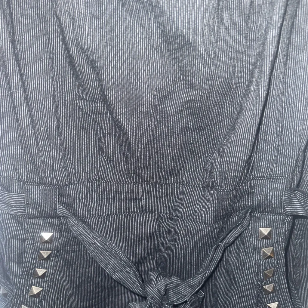 Miley Cyrus and max azria romper with Studded Pockets xl Gray - Image 5