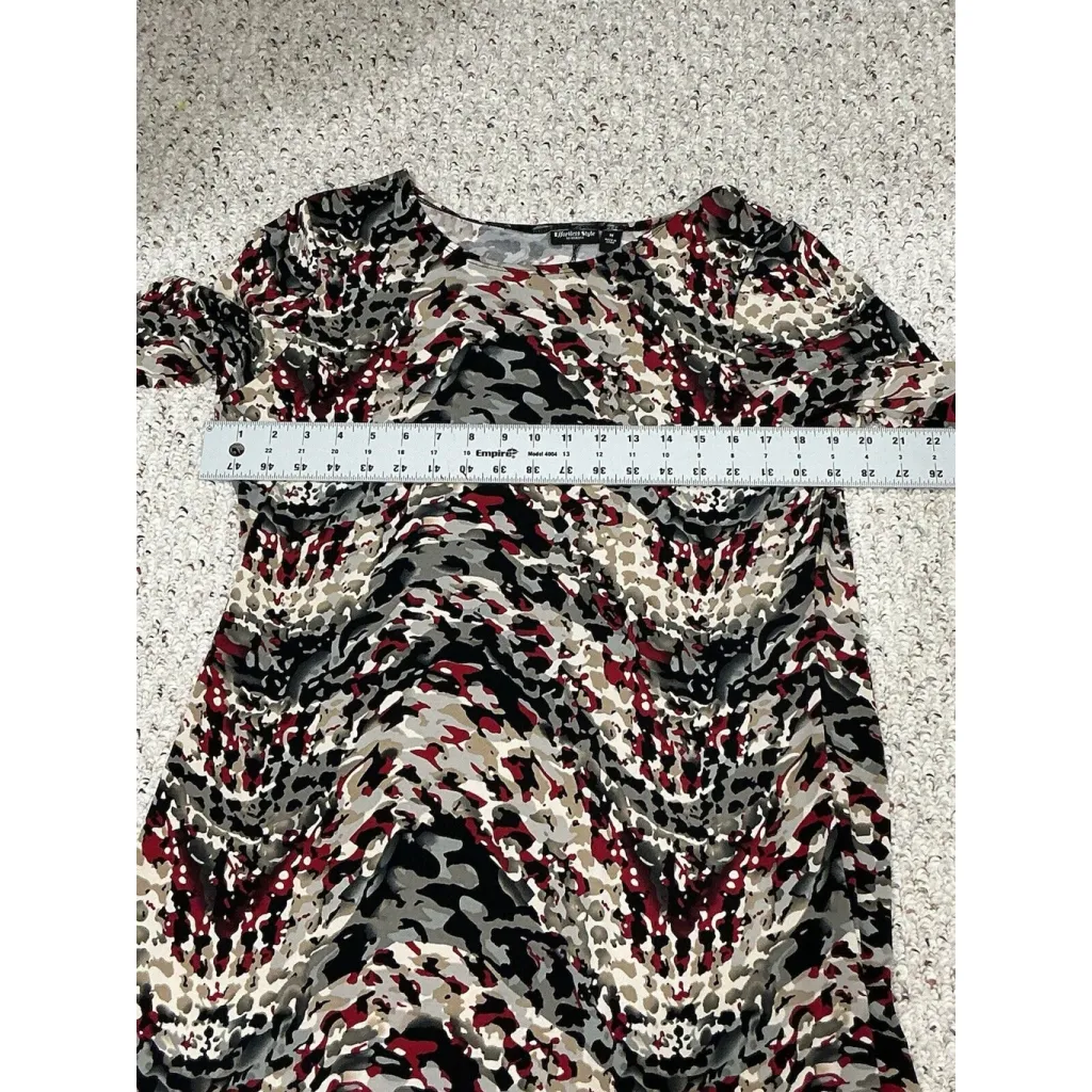 Womans Effortless Style By Citi Knits Multicolor Geometric Midi Dress Medium - Image 5