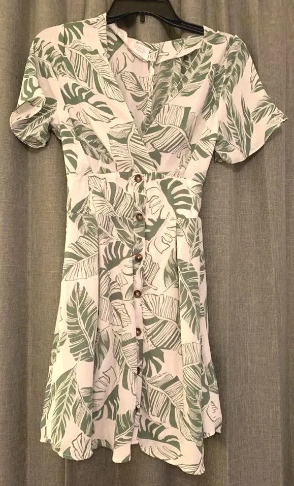 Tropical Sun Dress Green - Image 2