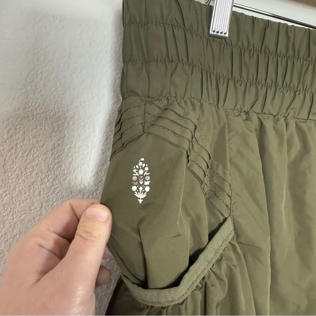 Free People Movement Get Your Flirt On Shorts in Olive Green Size XL - Image 6