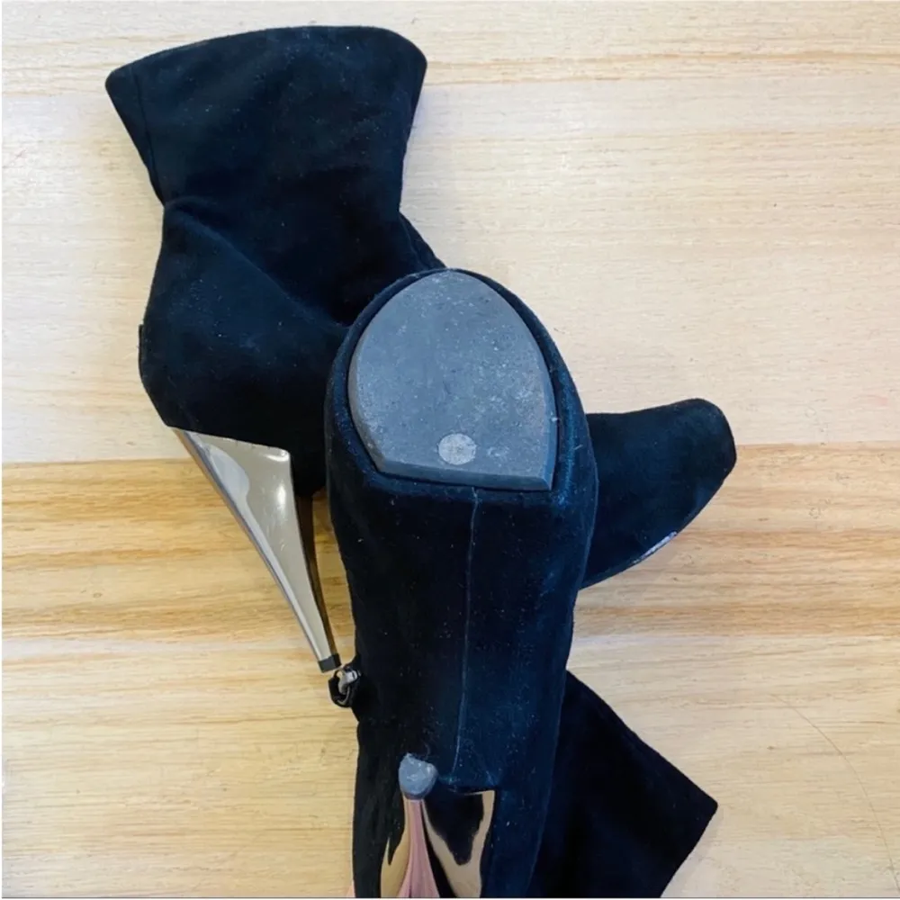 Giuseppe Zanotti black with silver heels hidden platform bootie Y2K EUC - Image 4