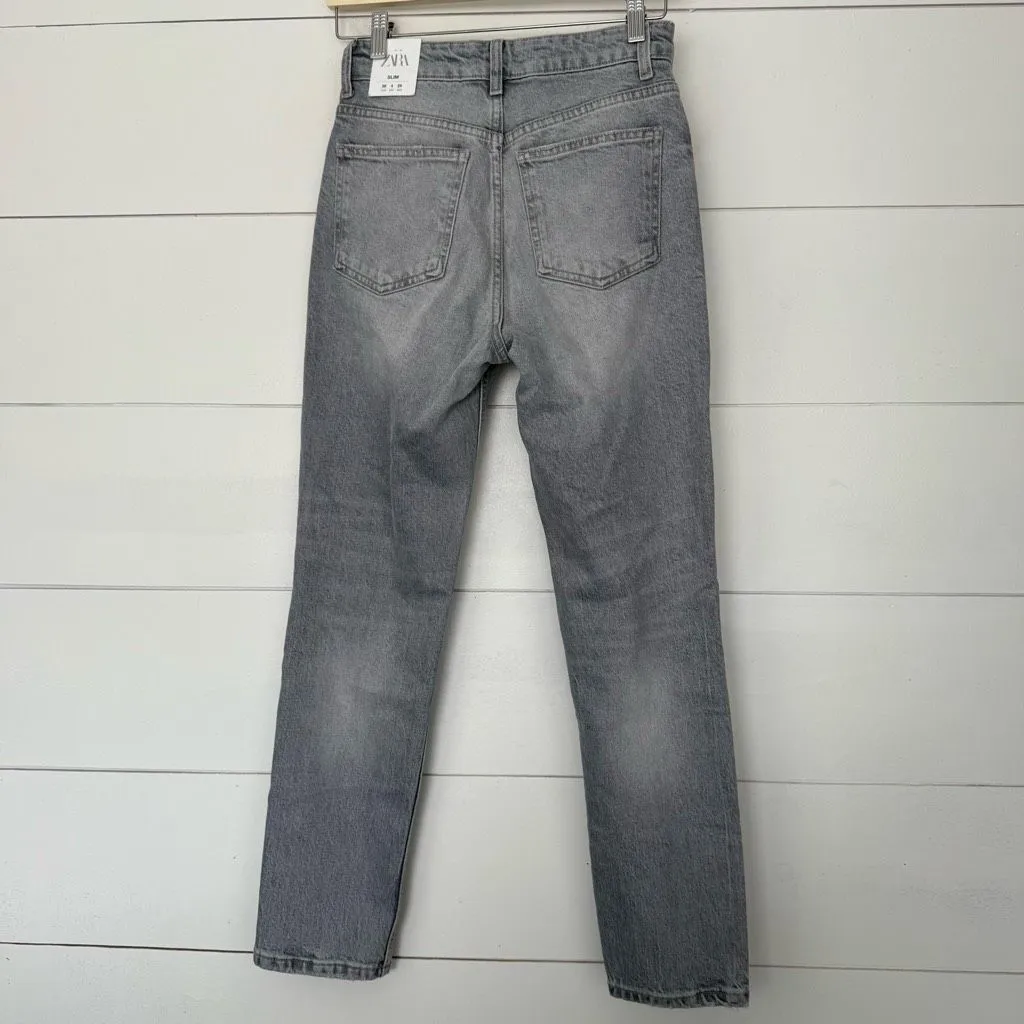 Zara Women’s 4 Grey Slim Jeans New - Image 3