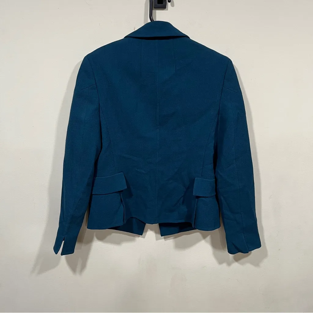 NWT Akris jacket AADA teal 100% wool women’s blazer size 8 - Image 5