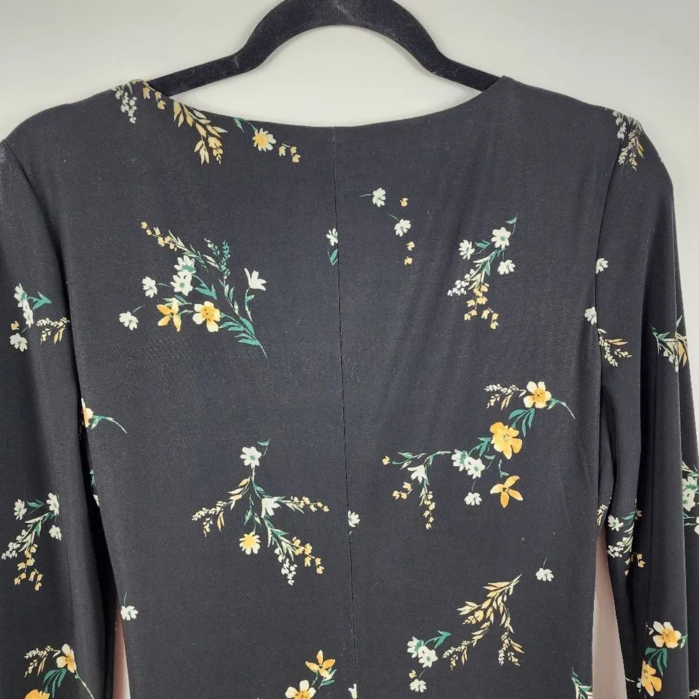 Lauren Ralph Lauren Floral Faux Wrap Long Sleeve Dress Size 6 - Image 13