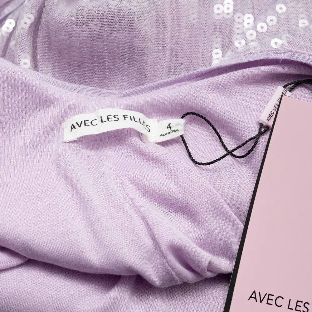 Avec Les Filles - Purple Sequined Bodycon Midi Dress - Image 12