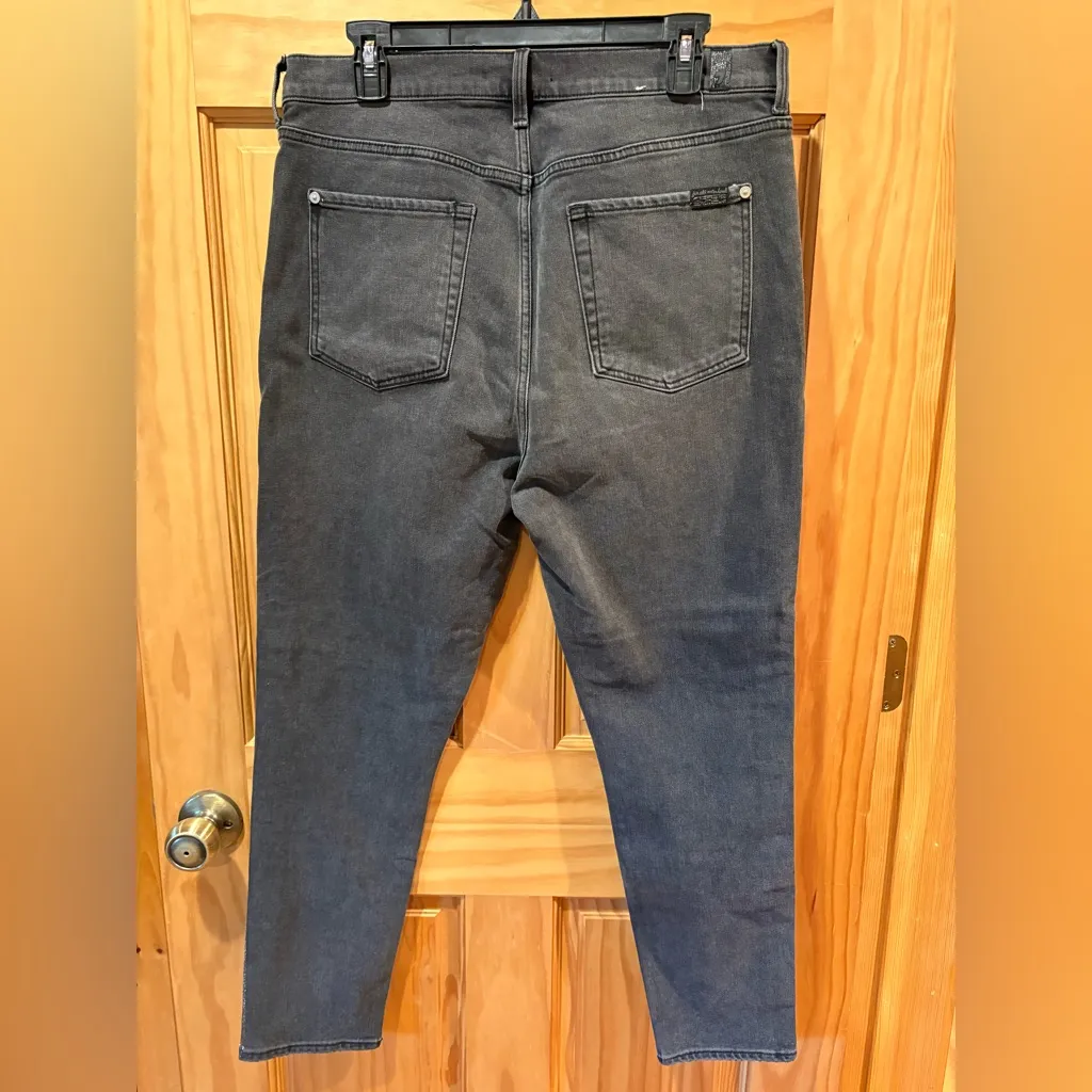 7 For All Mankind jeans with a metallic side stripe skinny jeans women’s 32 - Image 2