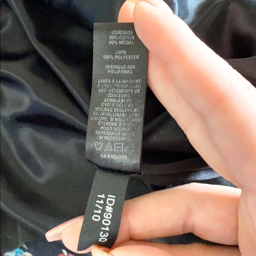 Express Strapless Black Floral Summer Mini Dress - Image 8