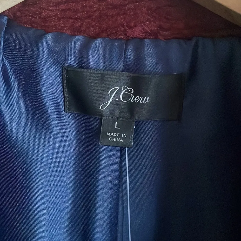 J.Crew Plush Fleece Excursion Vest Crimson Maple - Image 9