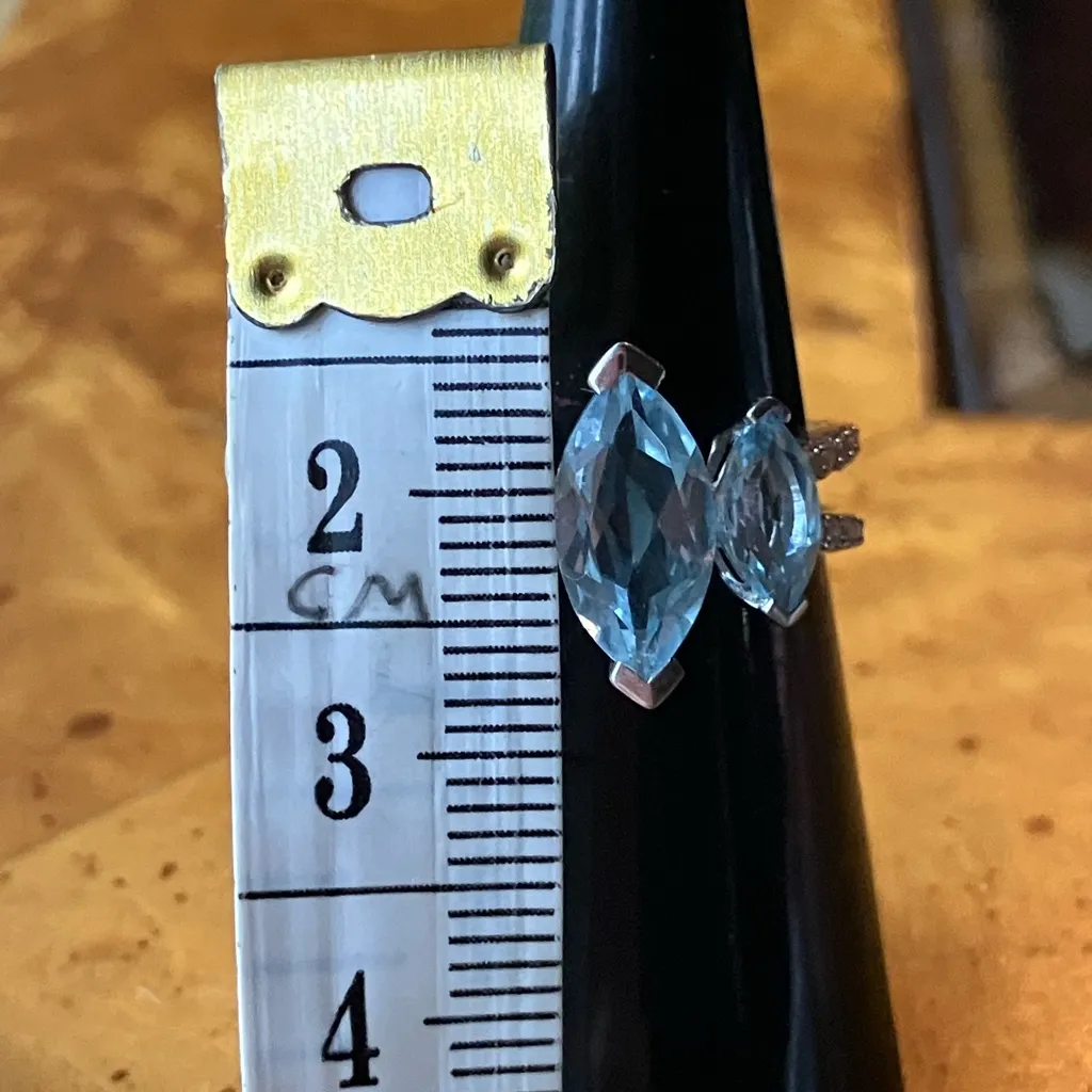 Sky Blue Topaz Sterling Silver Ring Size 5.75 - Image 8