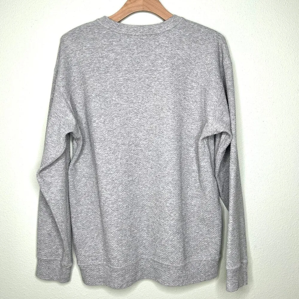 Lululemon Textured Double-Knit Crewneck Sweatshirt Grey Size M - Image 2