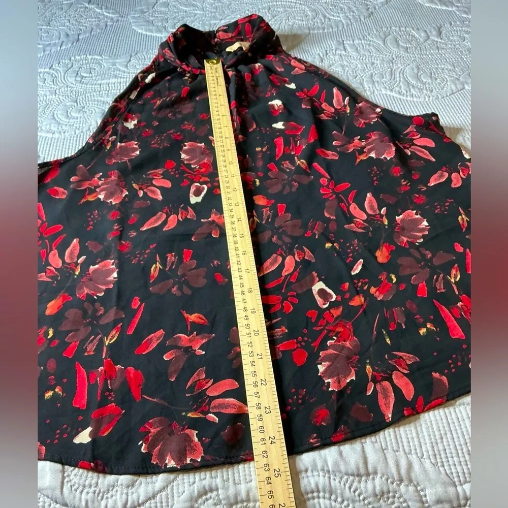 Vibrant Red and Orange Sleeveless Tank Top with High Neckline Size XL - Image 7