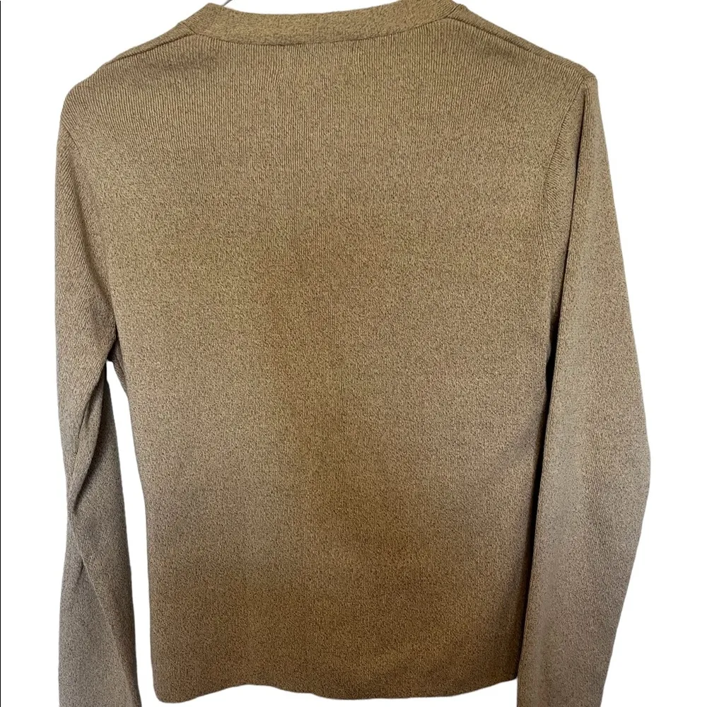 Esprit oatmeal beige long sleeve cardigan size medium - Image 3